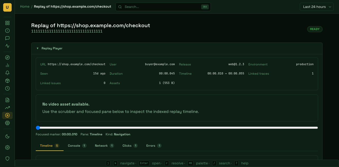 urgentry replay detail